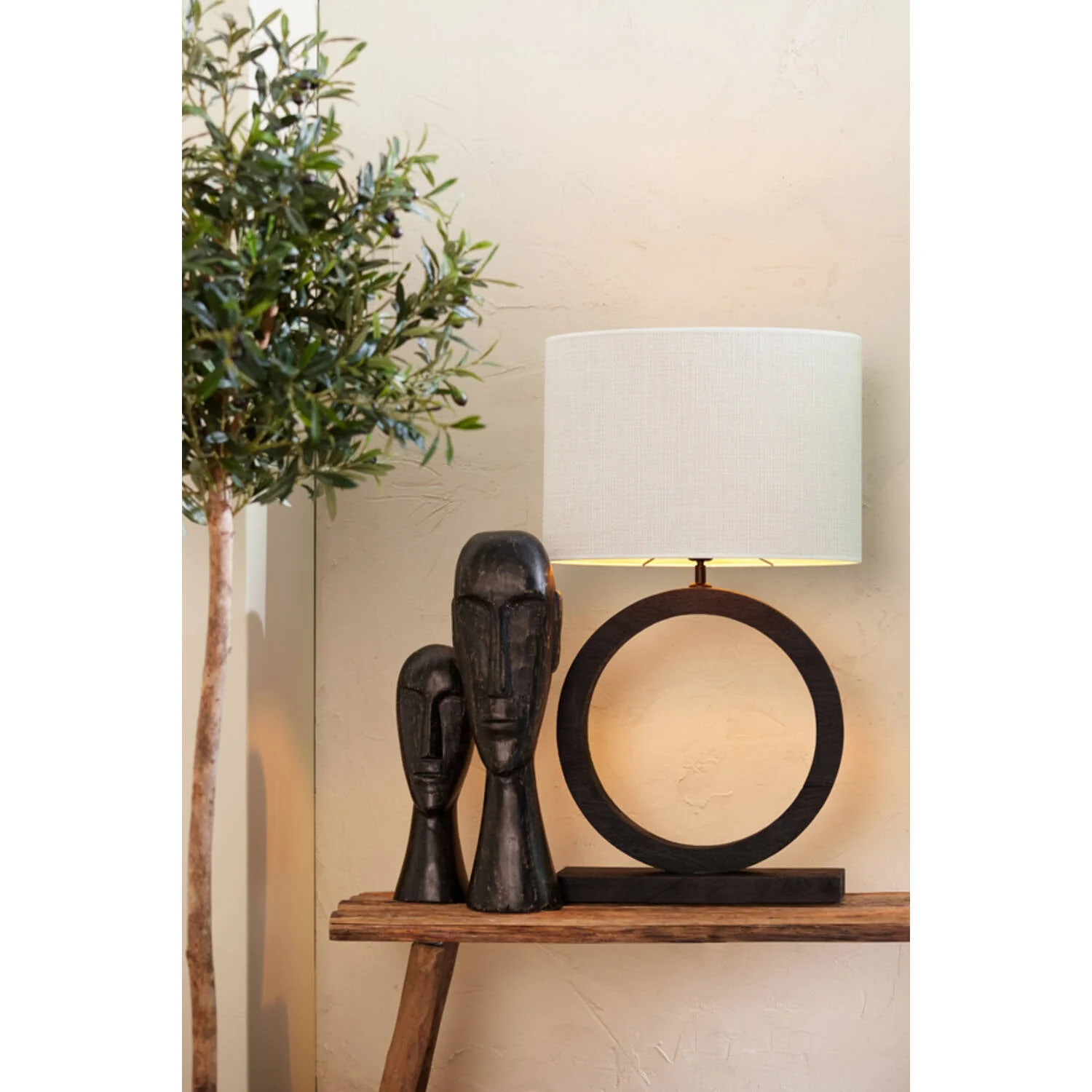 Tinar Table Lamp Base Only- Black/ Brown Finishes - Image 4