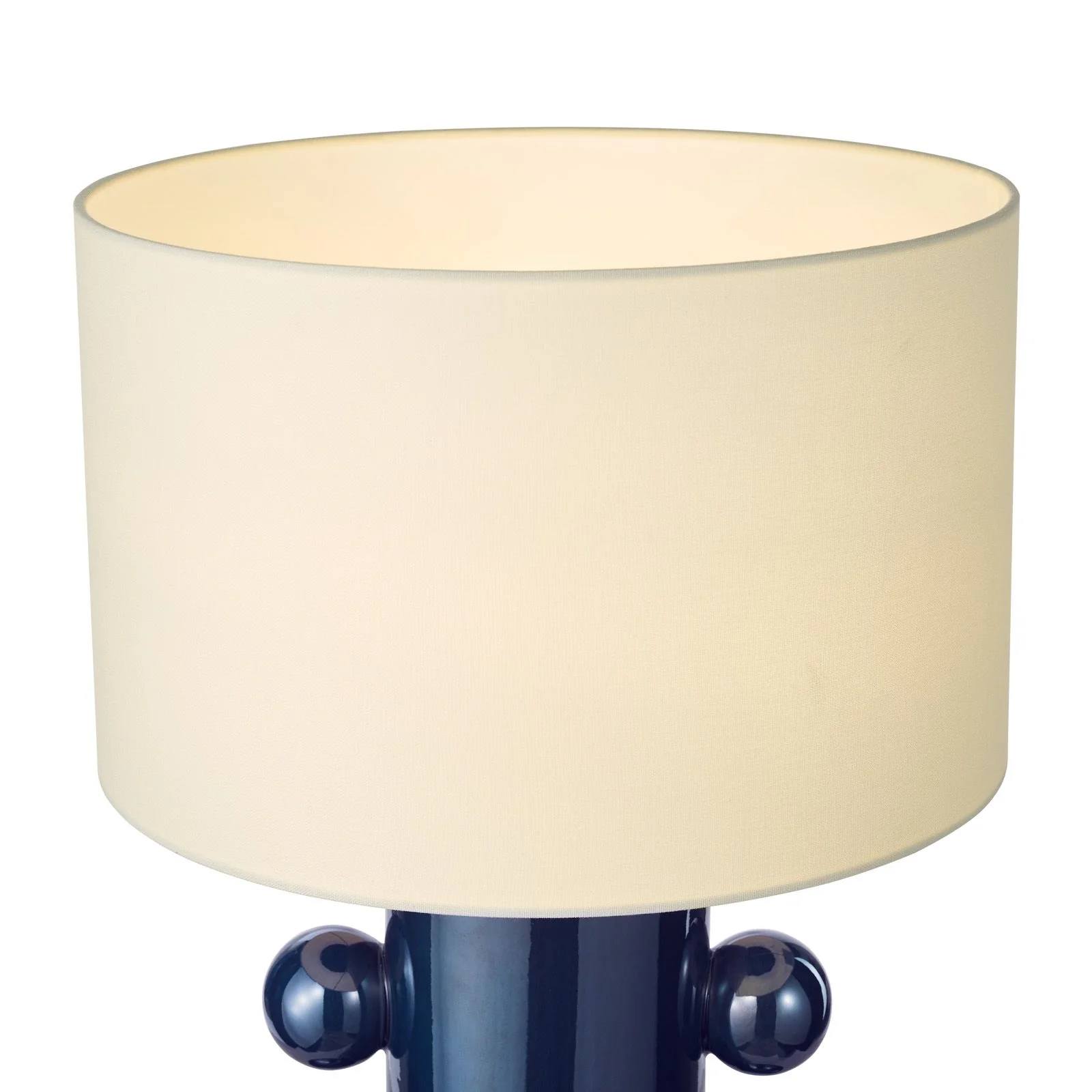 Tisha Table Lamp- Blue and Polished Chrome With Shade - Image 3