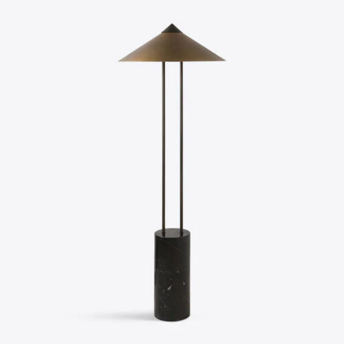 Titan Floor Lamp- Cream/ Black Marble Finishes - Image 2