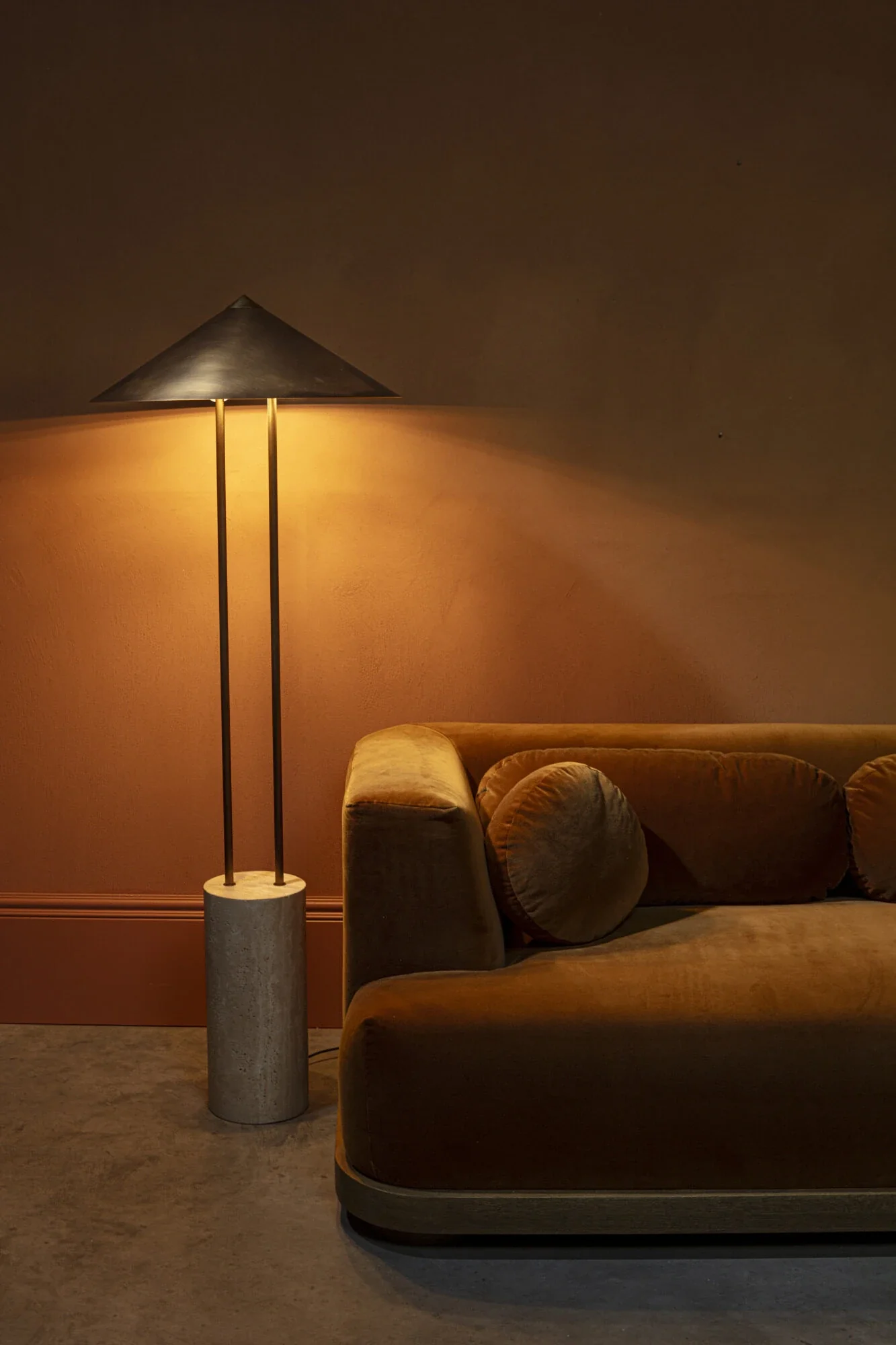 Titan Floor Lamp- Cream/ Black Marble Finishes - Image 7