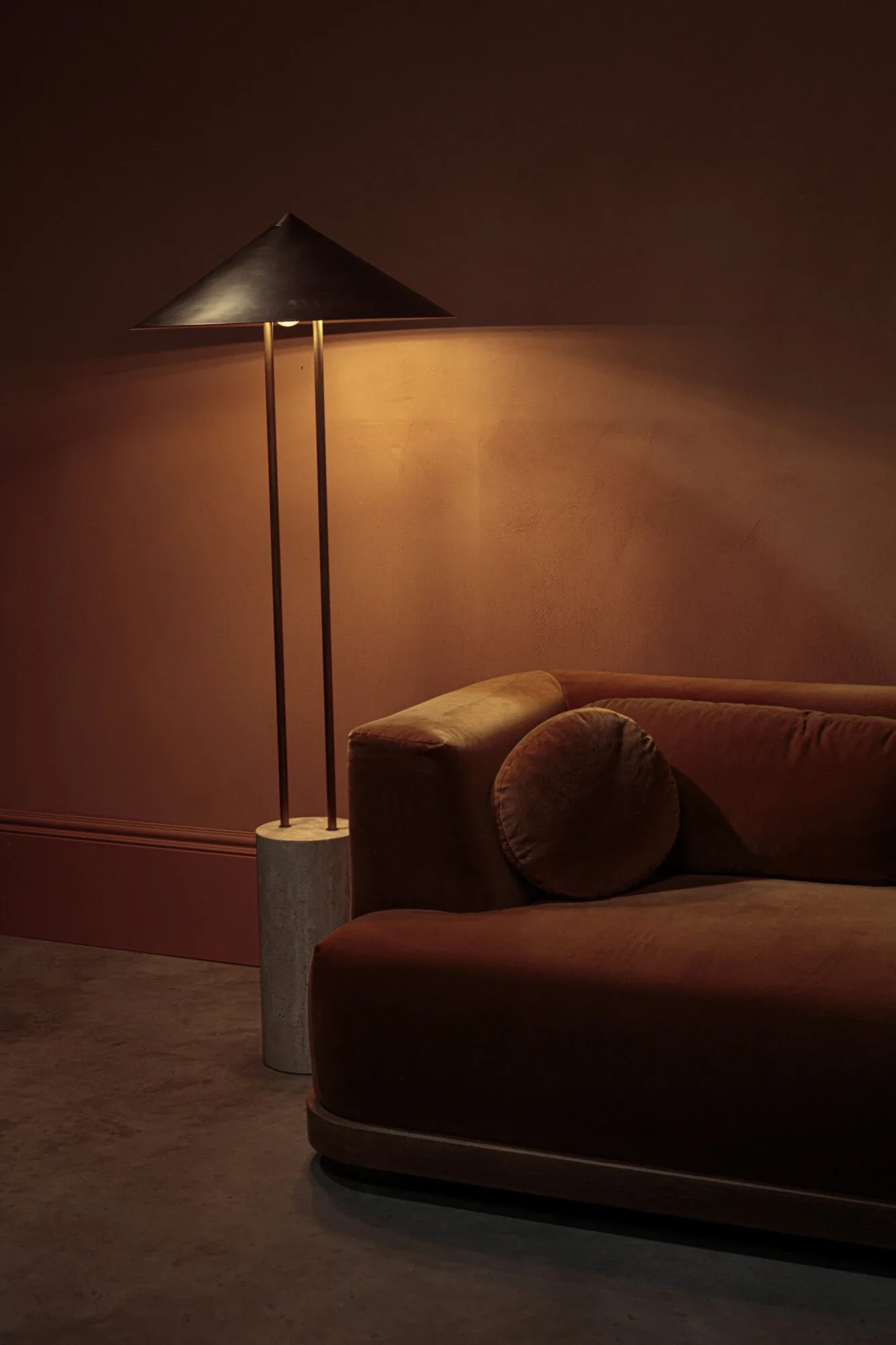 Titan Floor Lamp- Cream/ Black Marble Finishes - Image 8