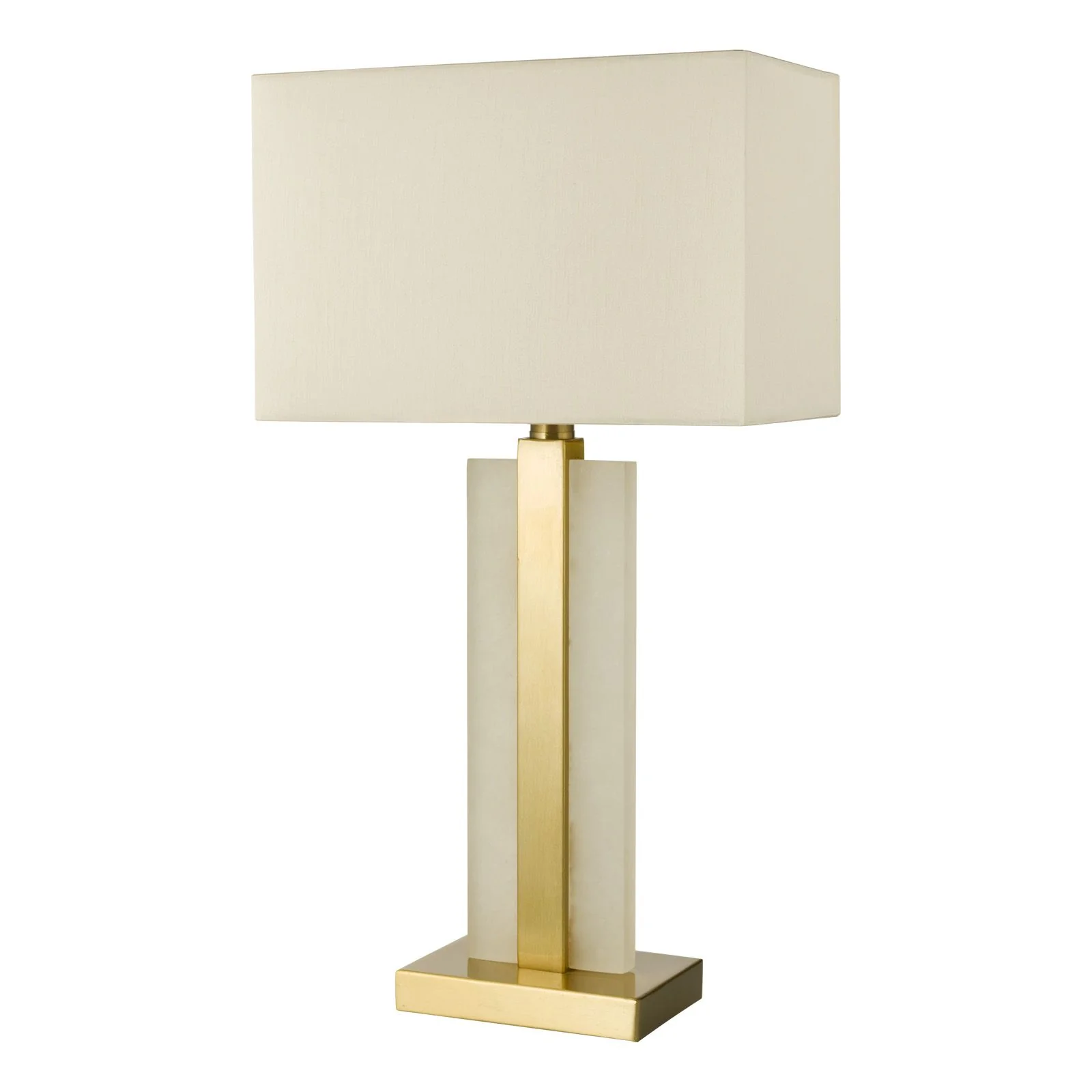 Tokori Table Lamp - Alabaster and Brushed Gold With Shade - Image 2