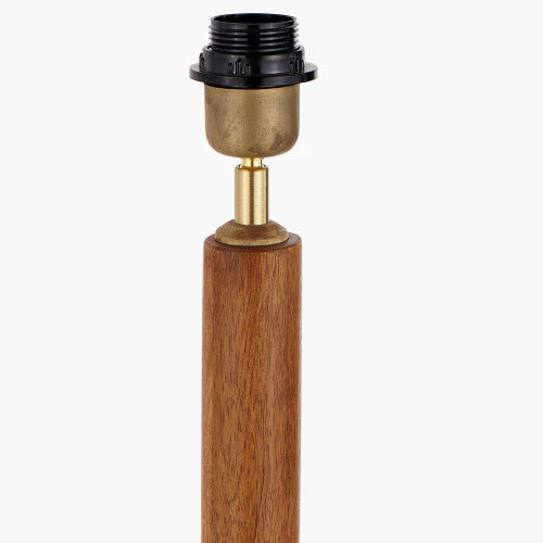 Toma Oiled Wood Tall Neck Floor Lamp Base - Image 2