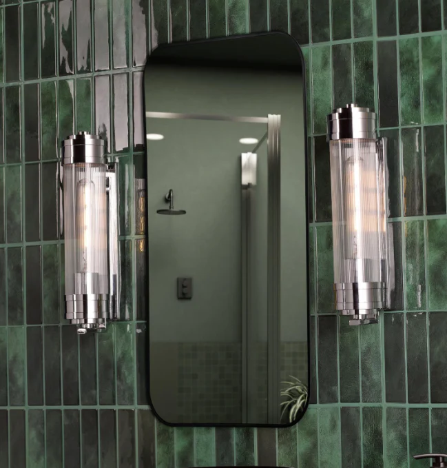 Tommaso Bathroom Wall Light Polished Nickel/ Antique Bronze IP44 - Image 4