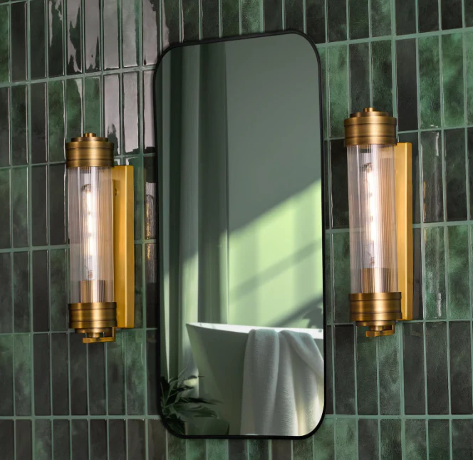 Tommaso Bathroom Wall Light Polished Nickel/ Antique Bronze IP44 - Image 5