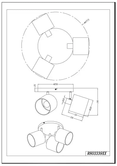 Tommy 3Lt Round Plate Spotlight - Various Finishes - Image 5