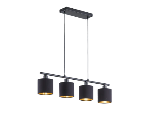Tommy 4Lt Linear Pendant - Black/White - Image 2