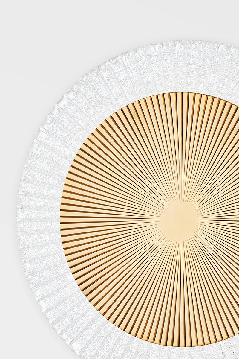 Topaz LED Semi Flush Light - Brass/Nickel - Image 3