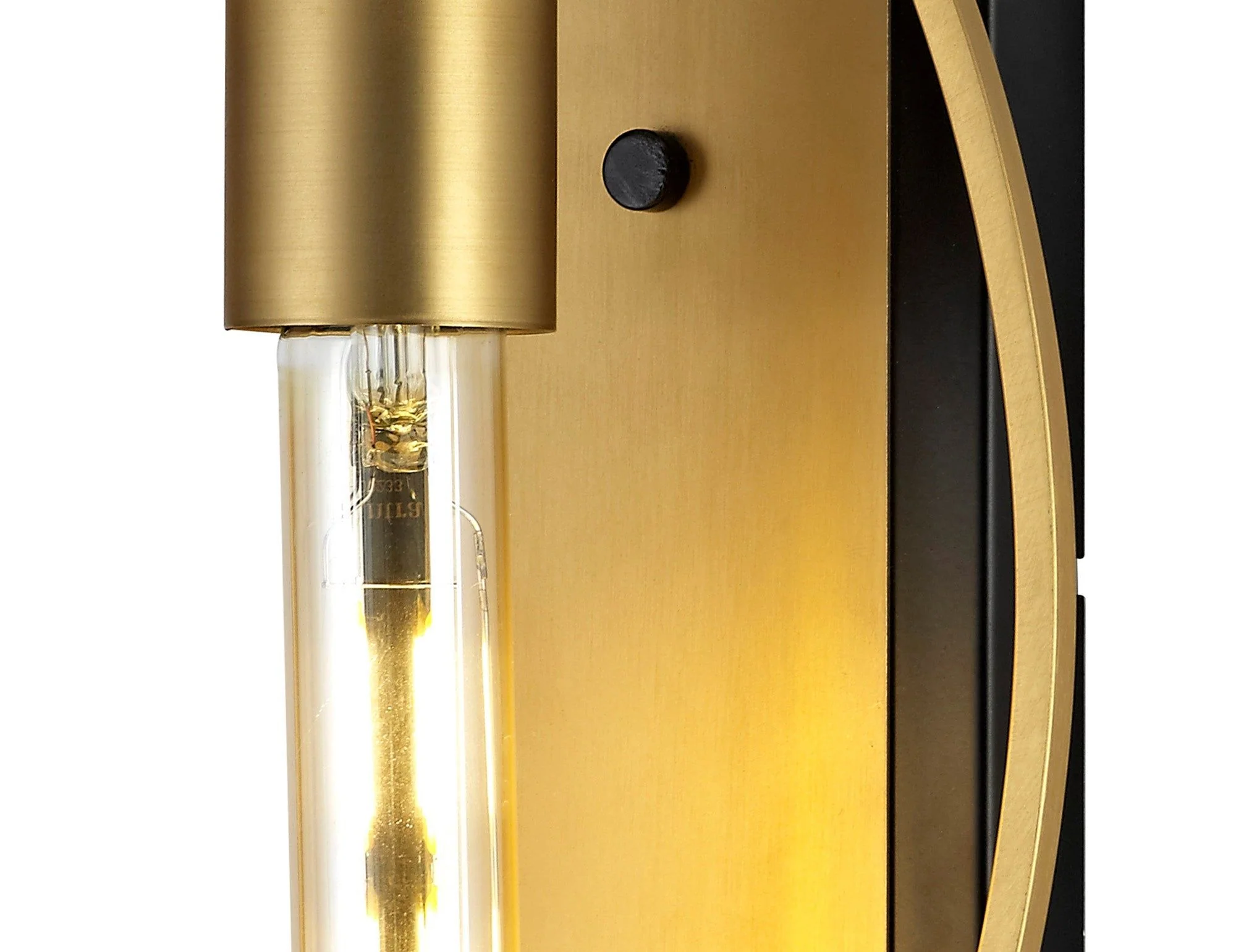 Topea Wall Lamp, 1 Light E27, Sand Gold/Matt Black - Image 2