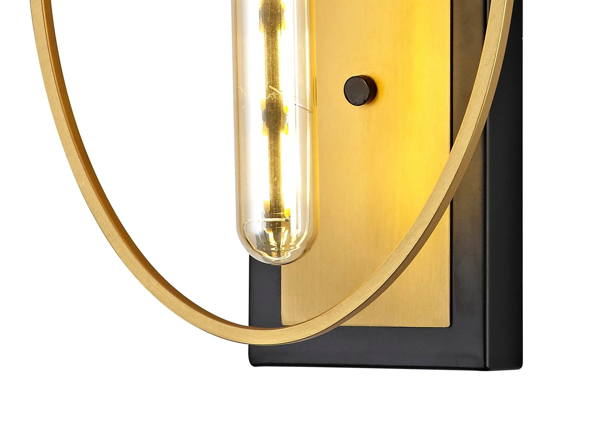 Topea Wall Lamp, 1 Light E27, Sand Gold/Matt Black - Image 4