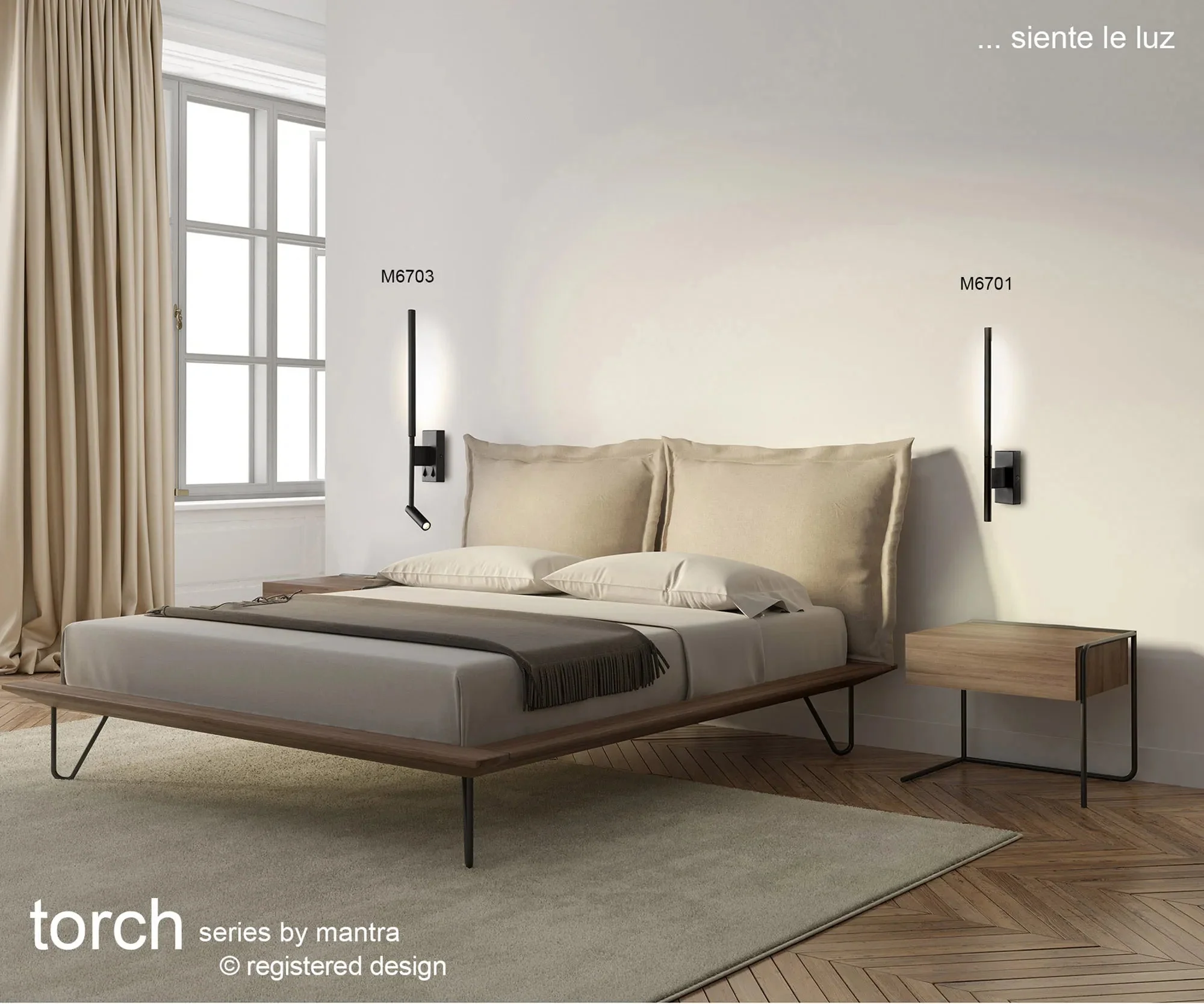 Torch 1Lt Linear LED Wall Light - Black/White - Image 3