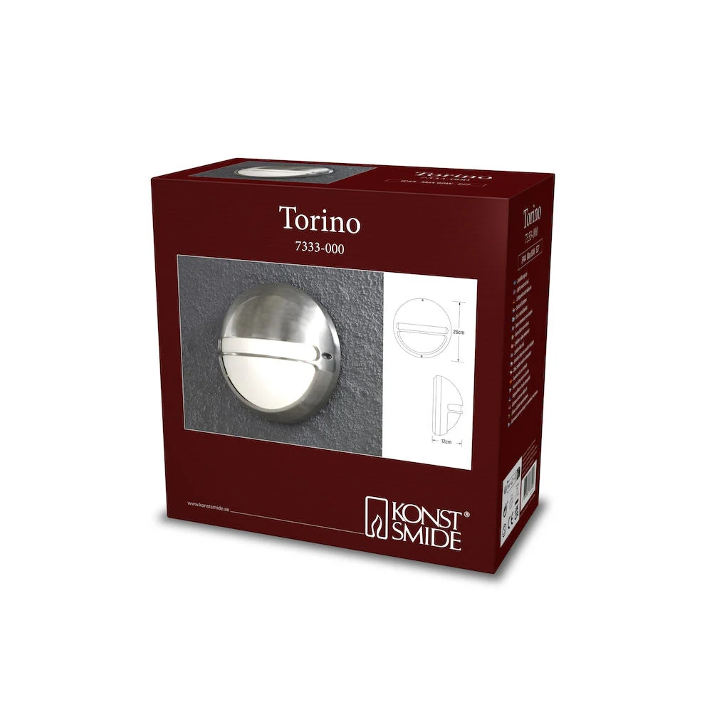 Torino Flush Wall Light Aluminium E27 IP44 - Image 2