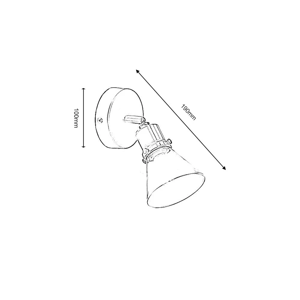 Torne 1Lt Single Spotlight - Brass/Chrome - Image 2