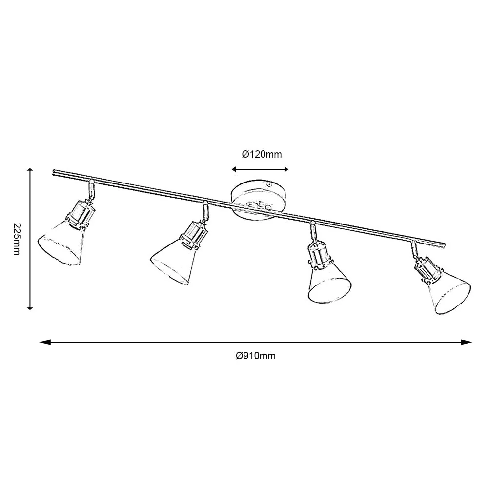 Torne 2/4Lt Bar Spotlight - Brass/Chrome - Image 3