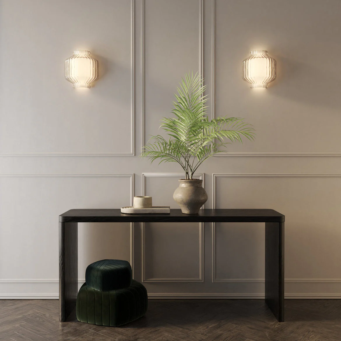 Toro Clear Glass Flush Fitting Lantern - IP20 - Image 2