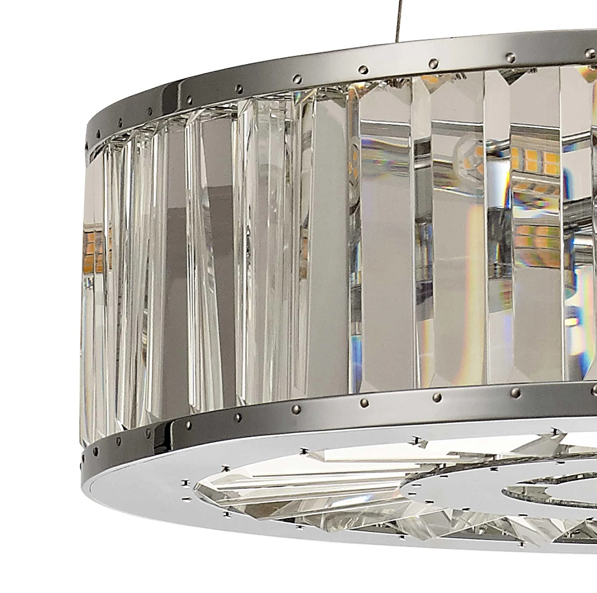 Torre 5/9/10Lt Polished Chrome/Crystal Pendant - Image 4
