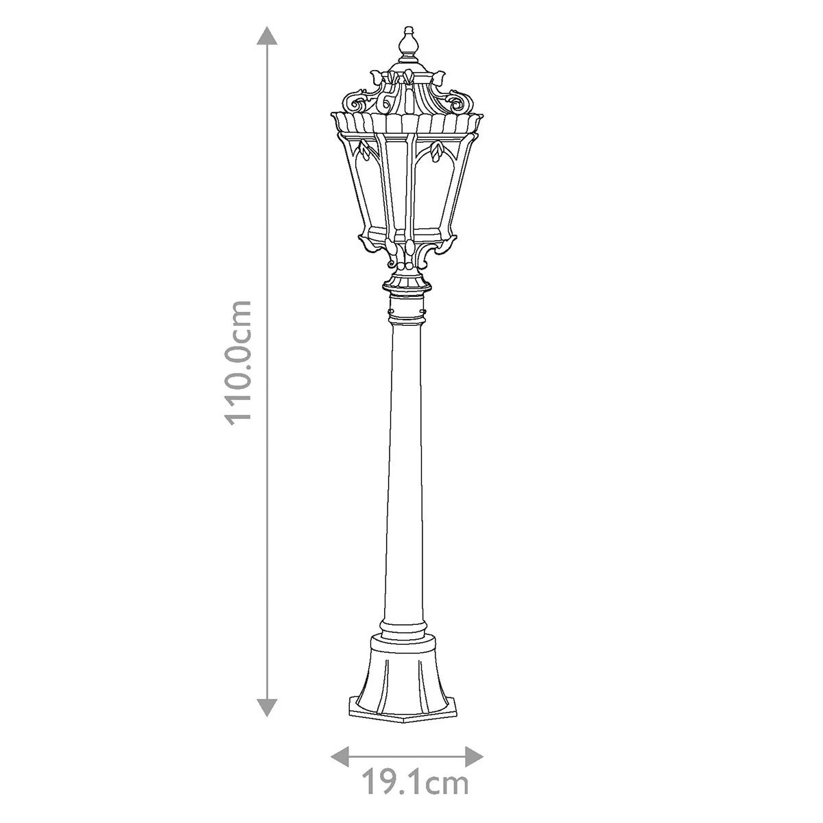 Tournai 1 Light 1/3Lt Pillar - Londonderry IP44 E27 - Image 9