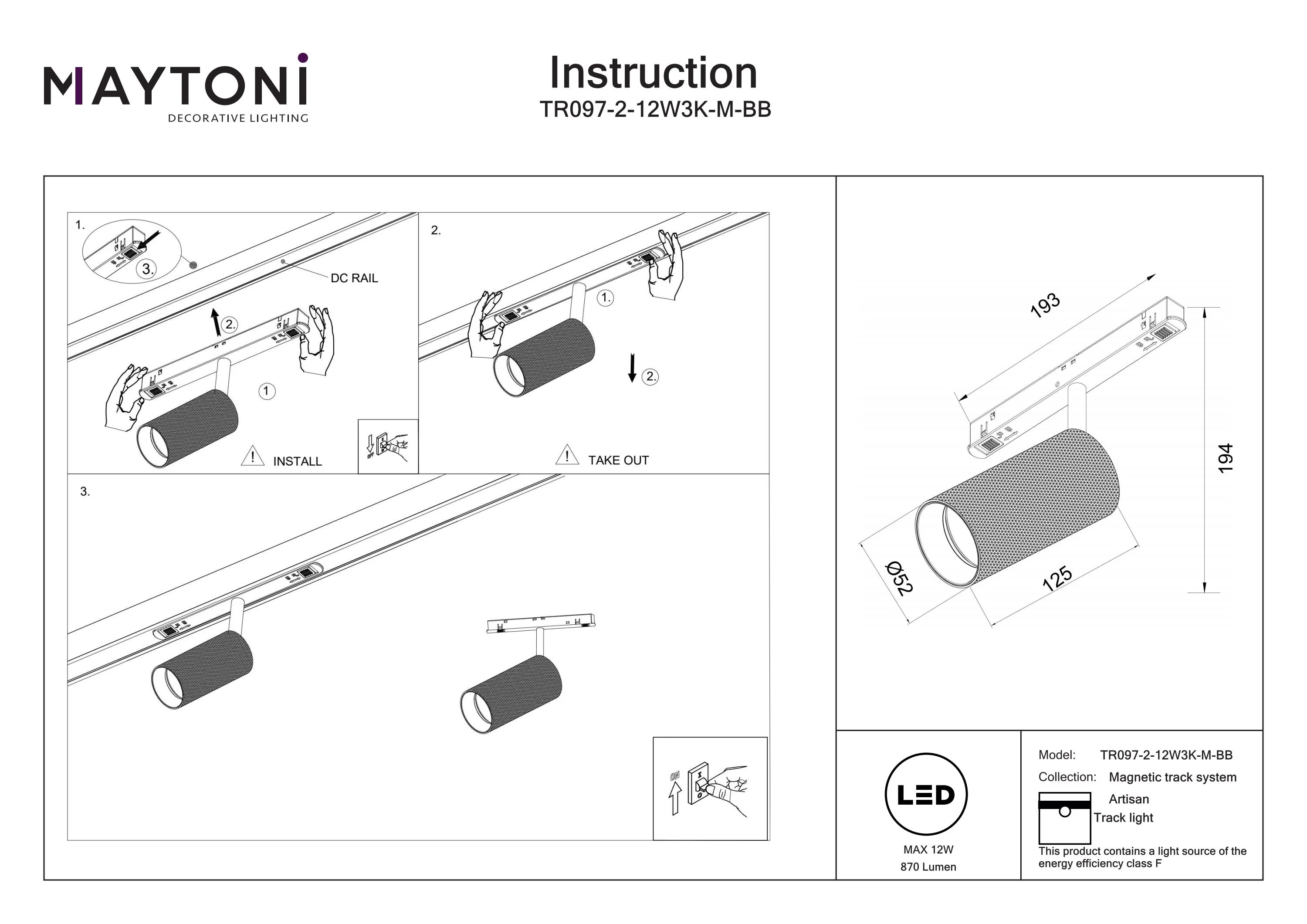 Track Lighting Artisan Magnetic track system Exility 12W 36° - Image 18