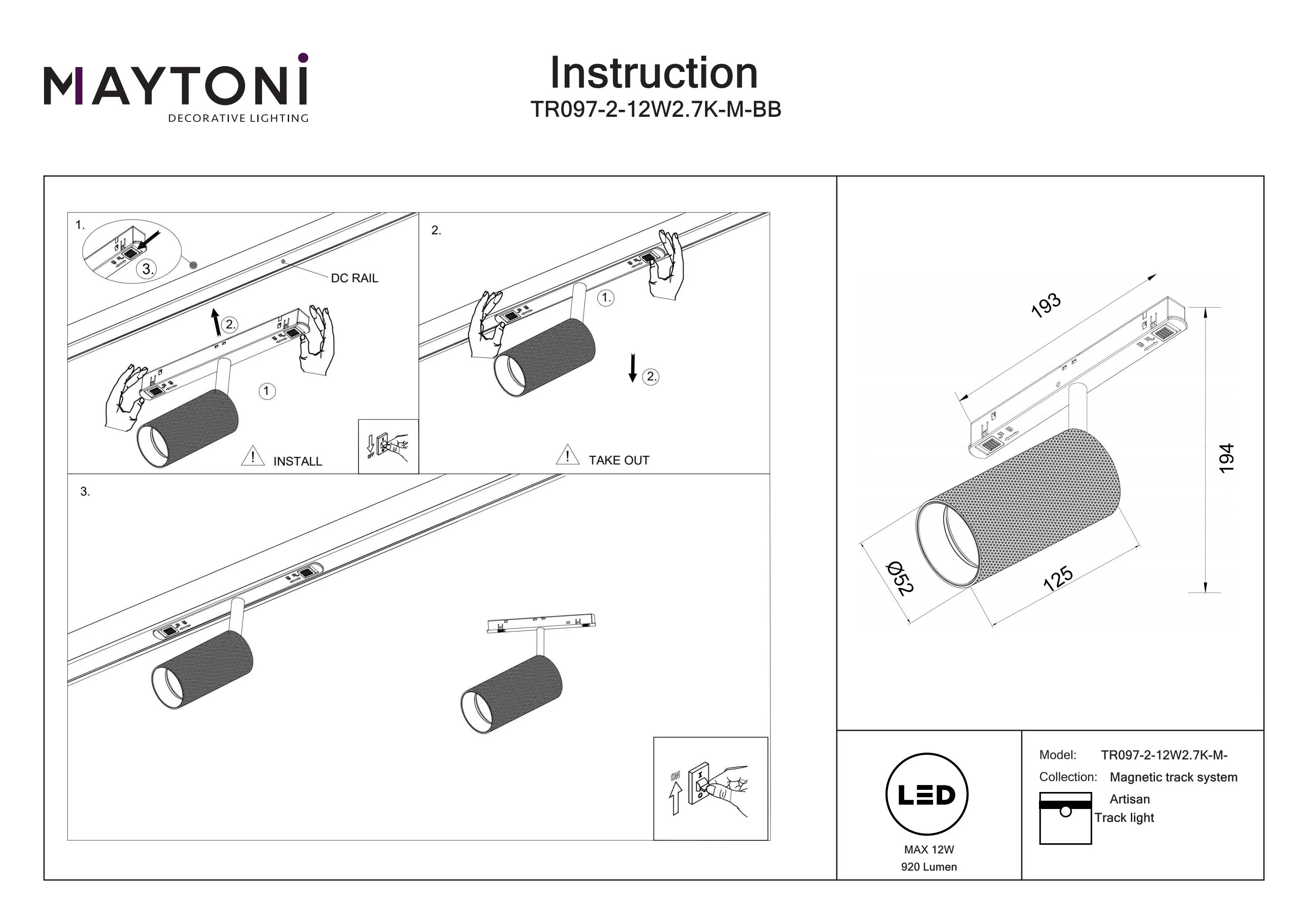 Track Lighting Artisan Magnetic track system Exility 12W 36° - Image 8