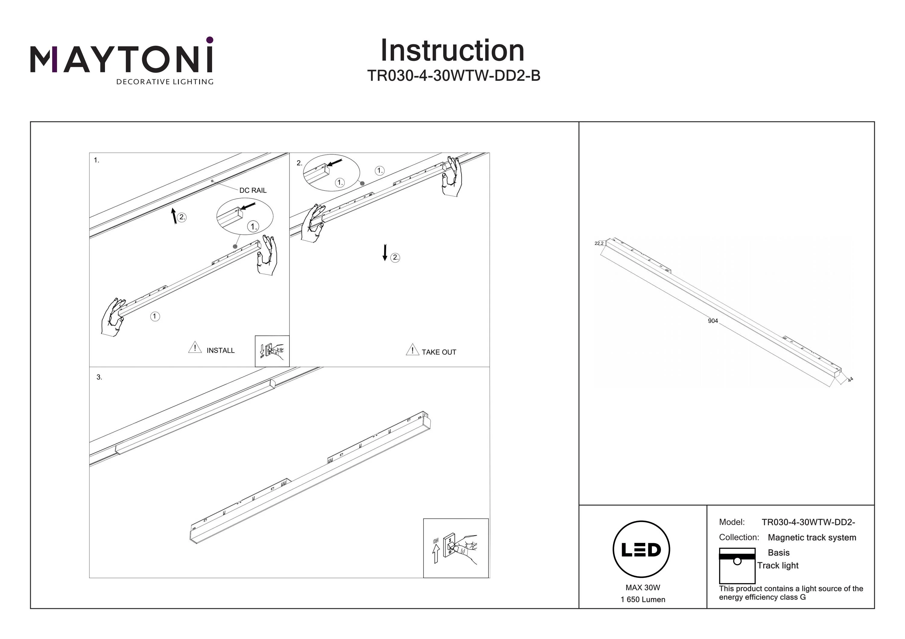 Track Lighting Basis Magnetic track system Exility 120° 2700-6000K - Image 32