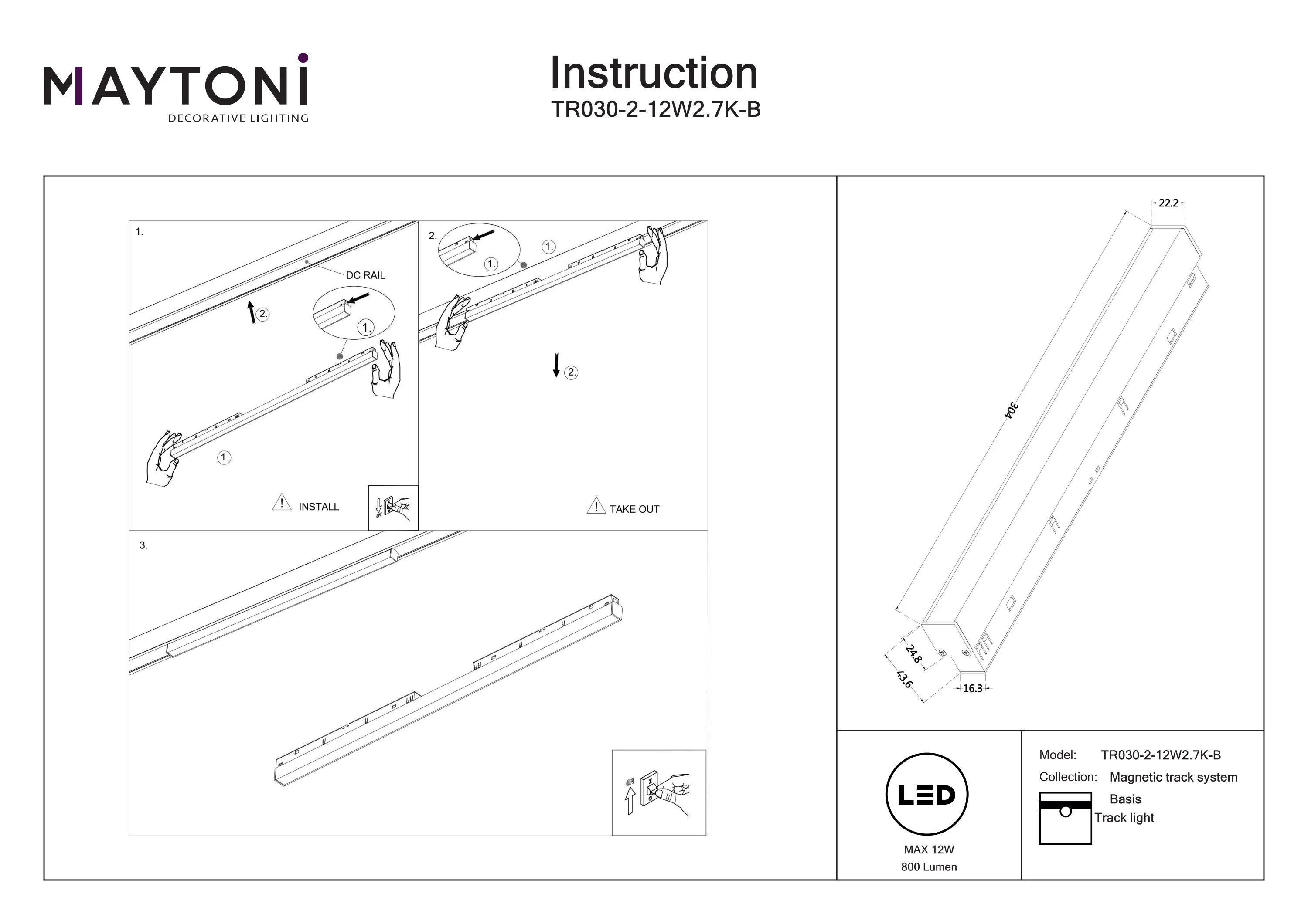 Track Lighting Basis Magnetic track system Exility - Image 8