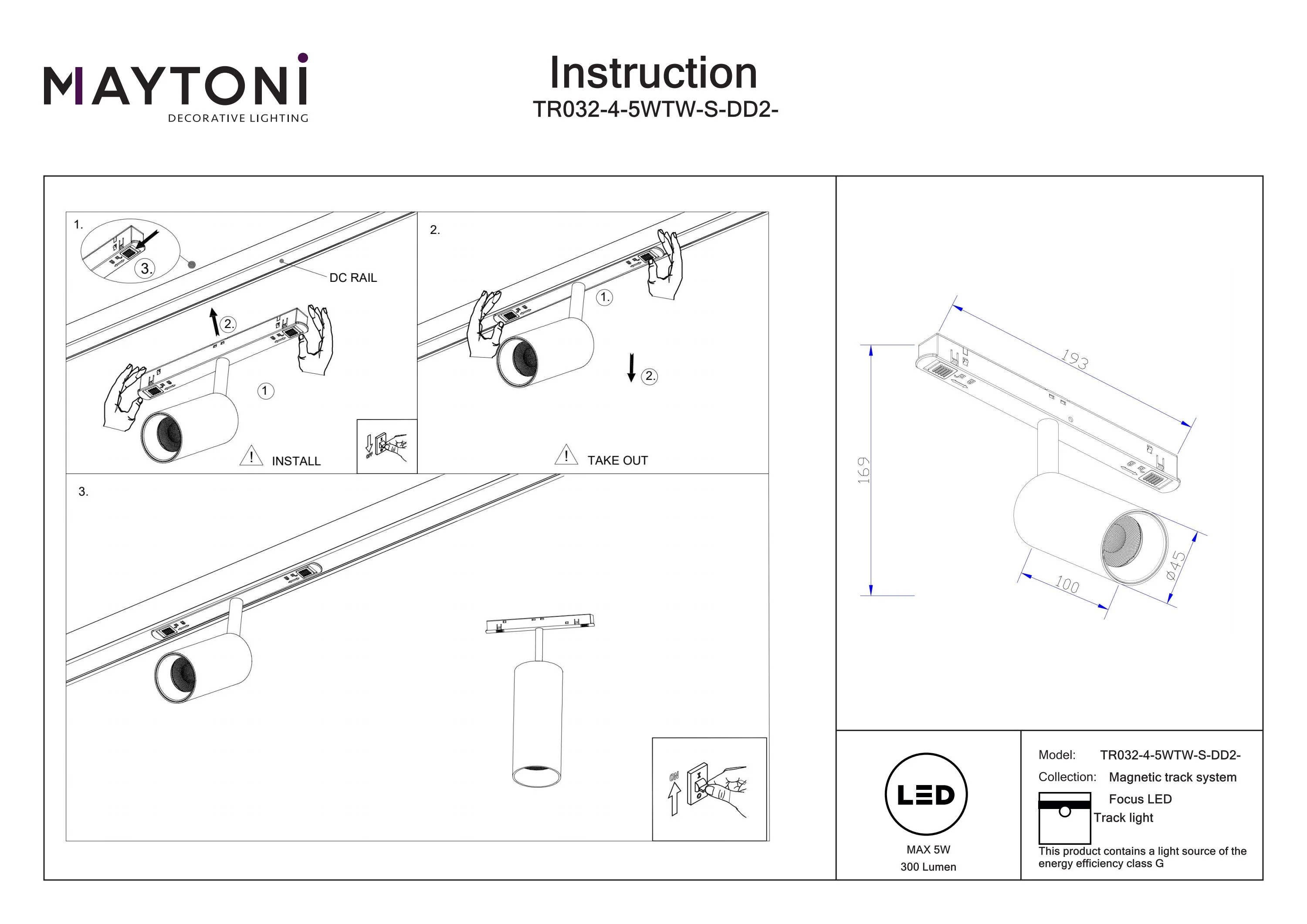Track Lighting Focus LED Magnetic track system Exility 2700K 36° - Image 42