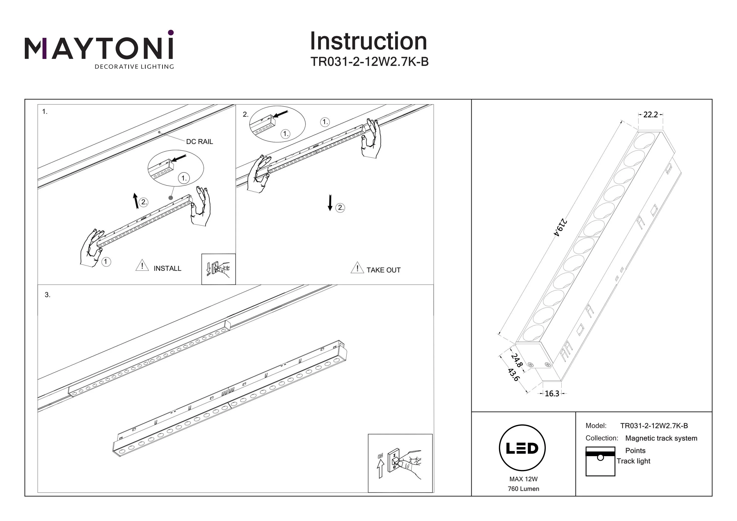 Track Lighting Points Magnetic track system Exility - Image 8