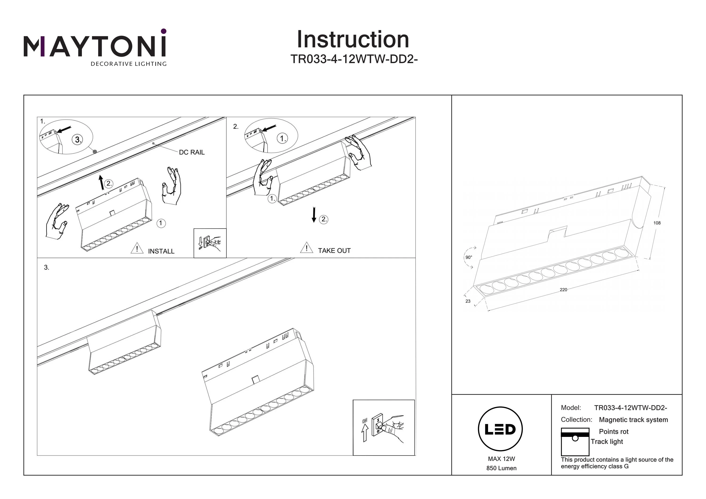 Track Lighting Points rot Magnetic track system Exility 12W 36° 2700-6000K - Image 17