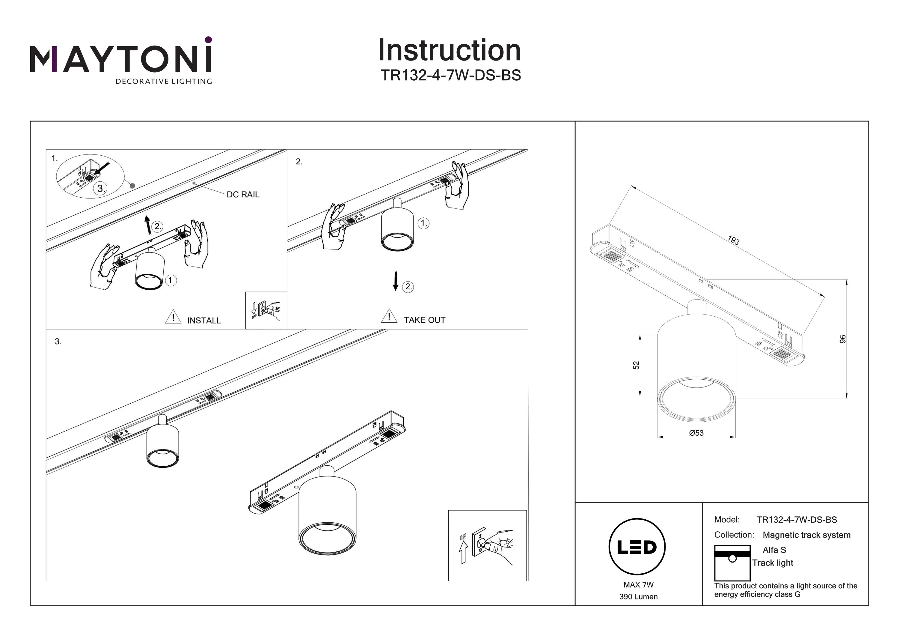 Track luminaire Alfa S Exility 2700-6000K 7W 50° Dim Smart - Image 17