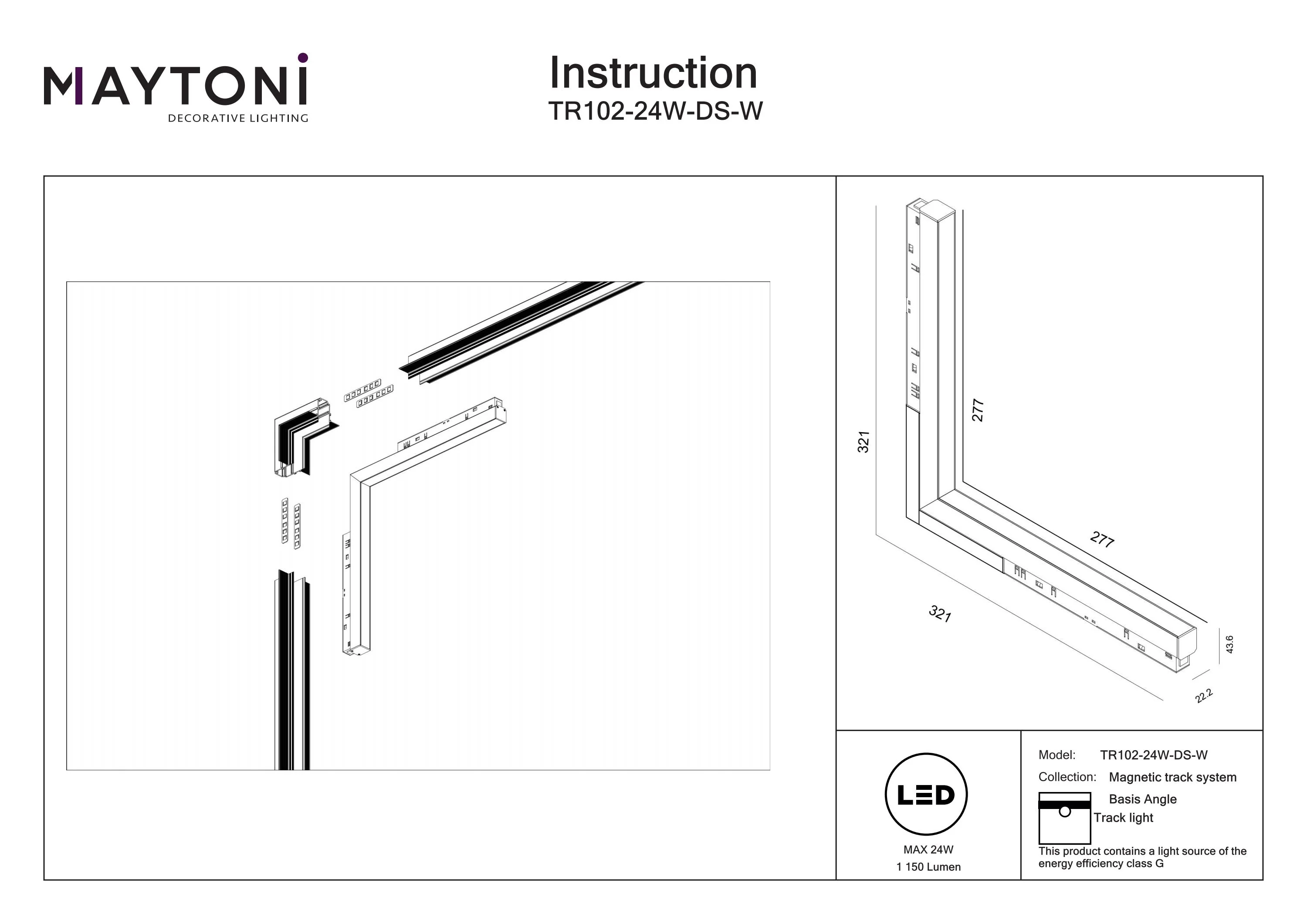 Track luminaire Basis Angle Exility 2700-6000K 24W 120° Dim Smart - Image 9