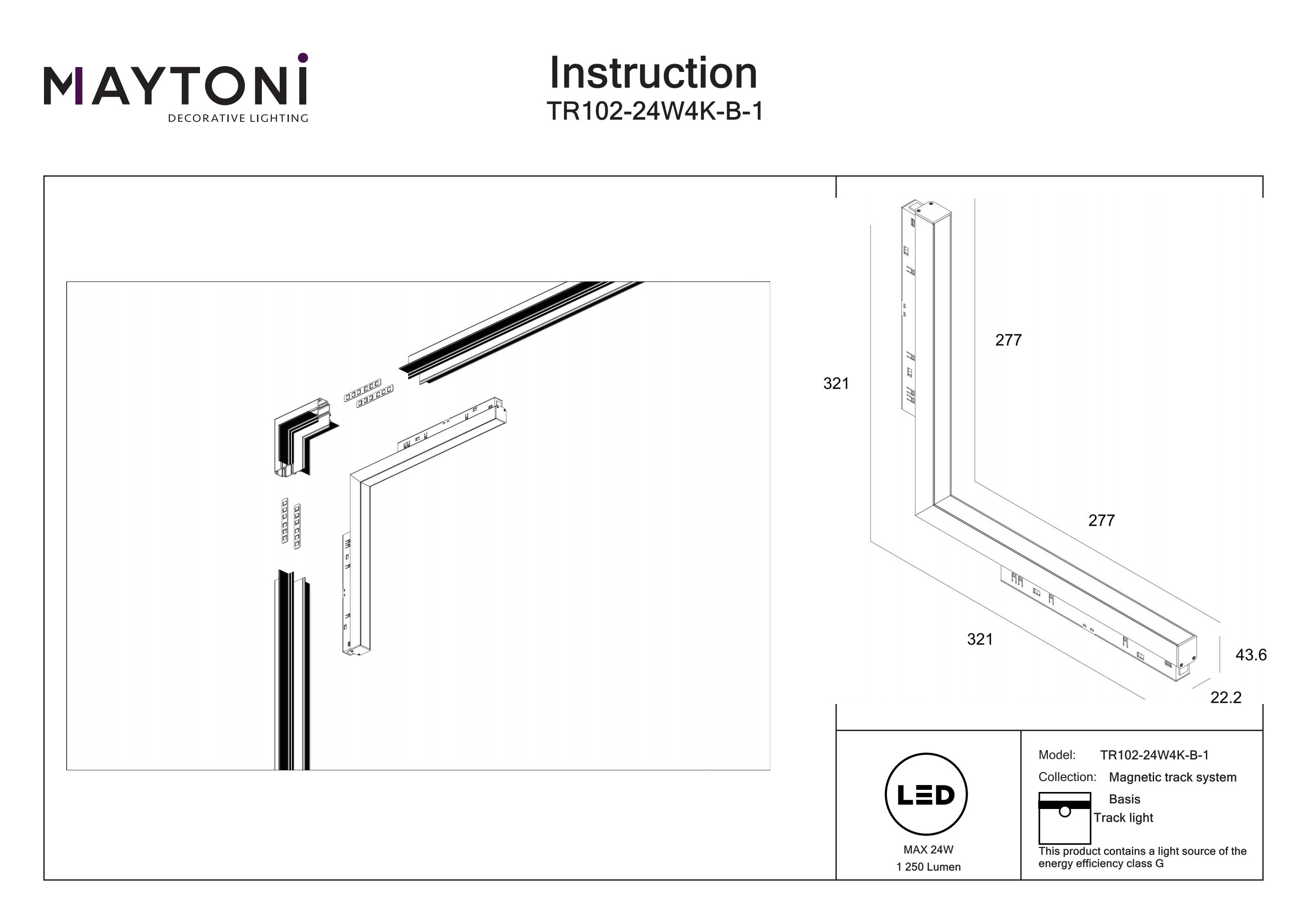 Track luminaire Basis Exility 24W 120° - Image 25