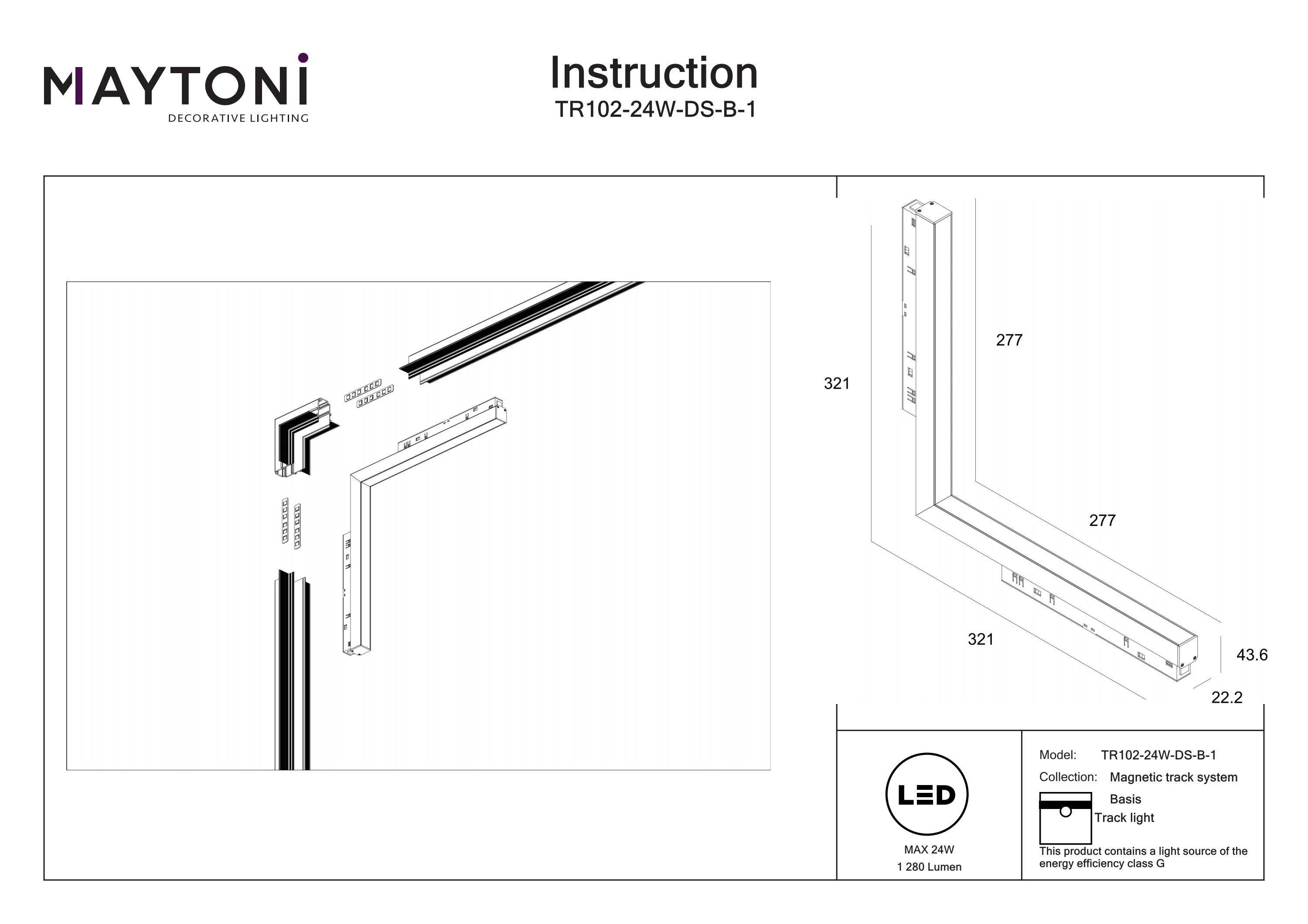 Track luminaire Basis Exility 3000-6000K 24W 120° Dim Smart - Image 8