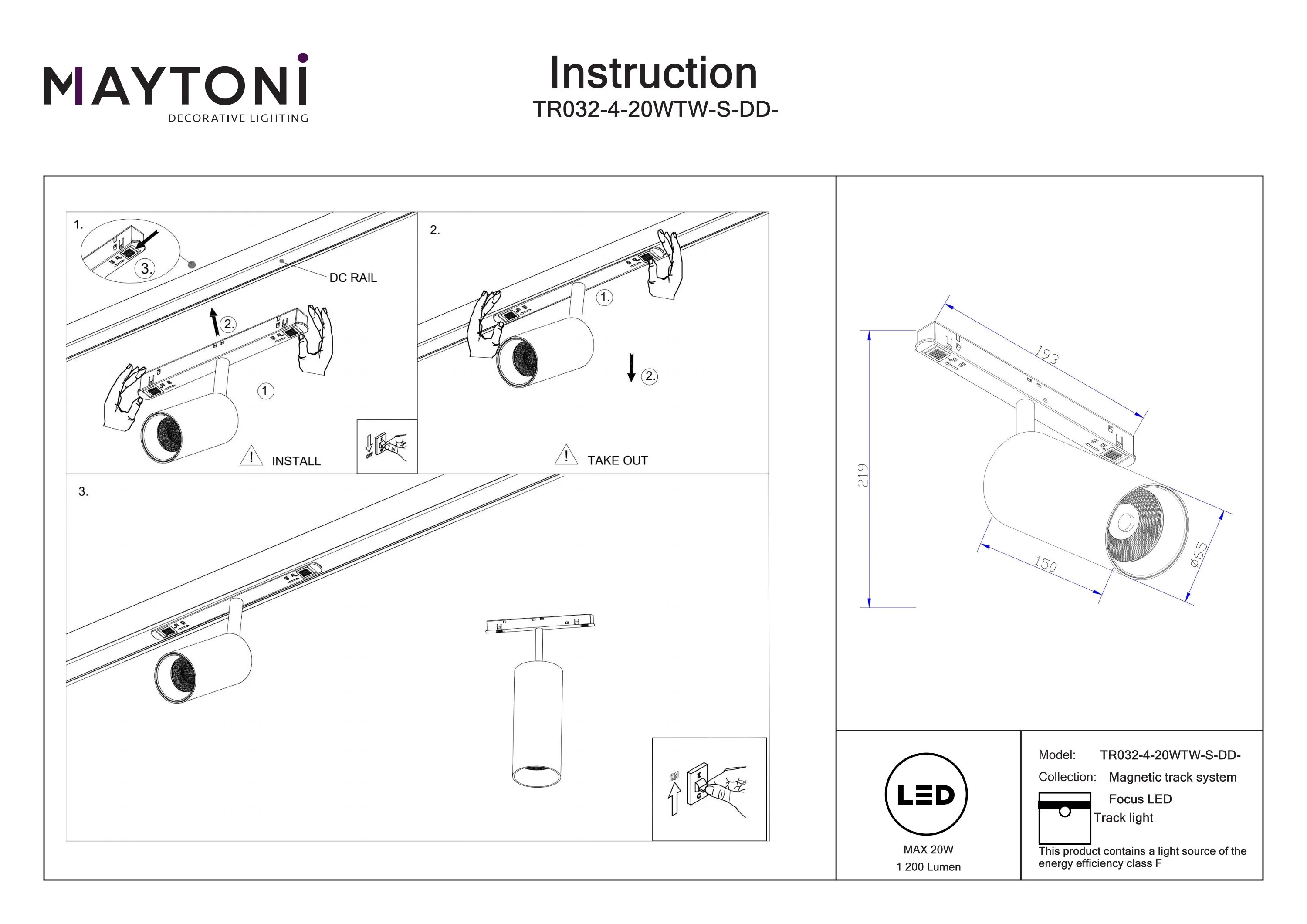 Track luminaire Focus Led Exility 2700-6000K 36° Dim Dali1 - Image 32