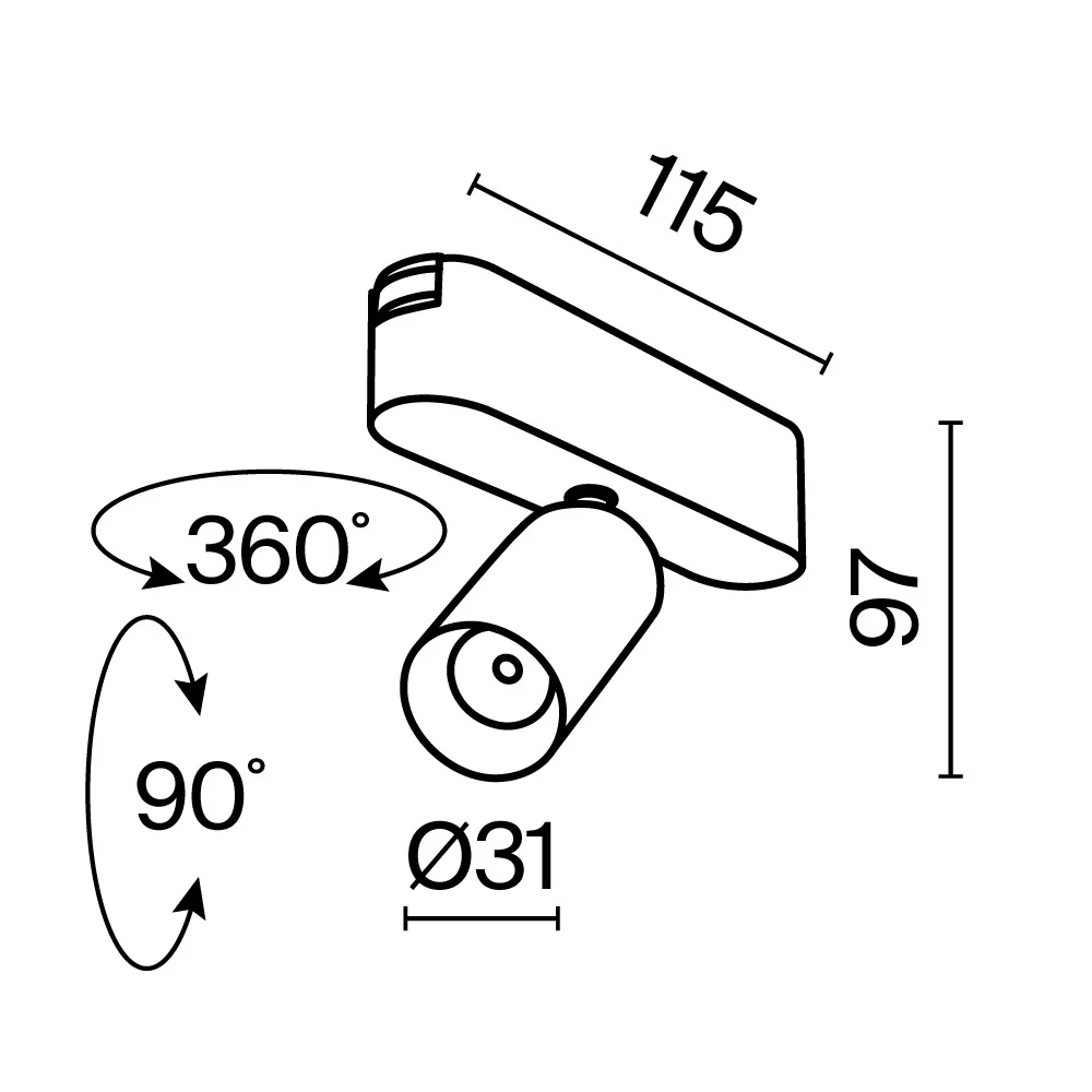 Track luminaire Focus Led Radity 36° - Image 40