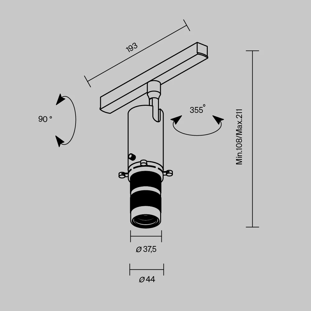 Track luminaire Gala Exility 2700-6000K 10W 20°-35° Dim Smart - Image 7
