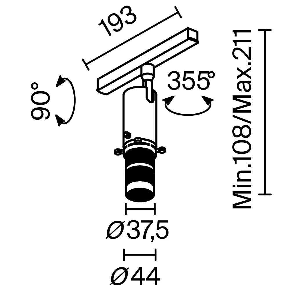 Track luminaire Gala Exility 2700-6000K 10W 20°-35° Dim Smart - Image 8