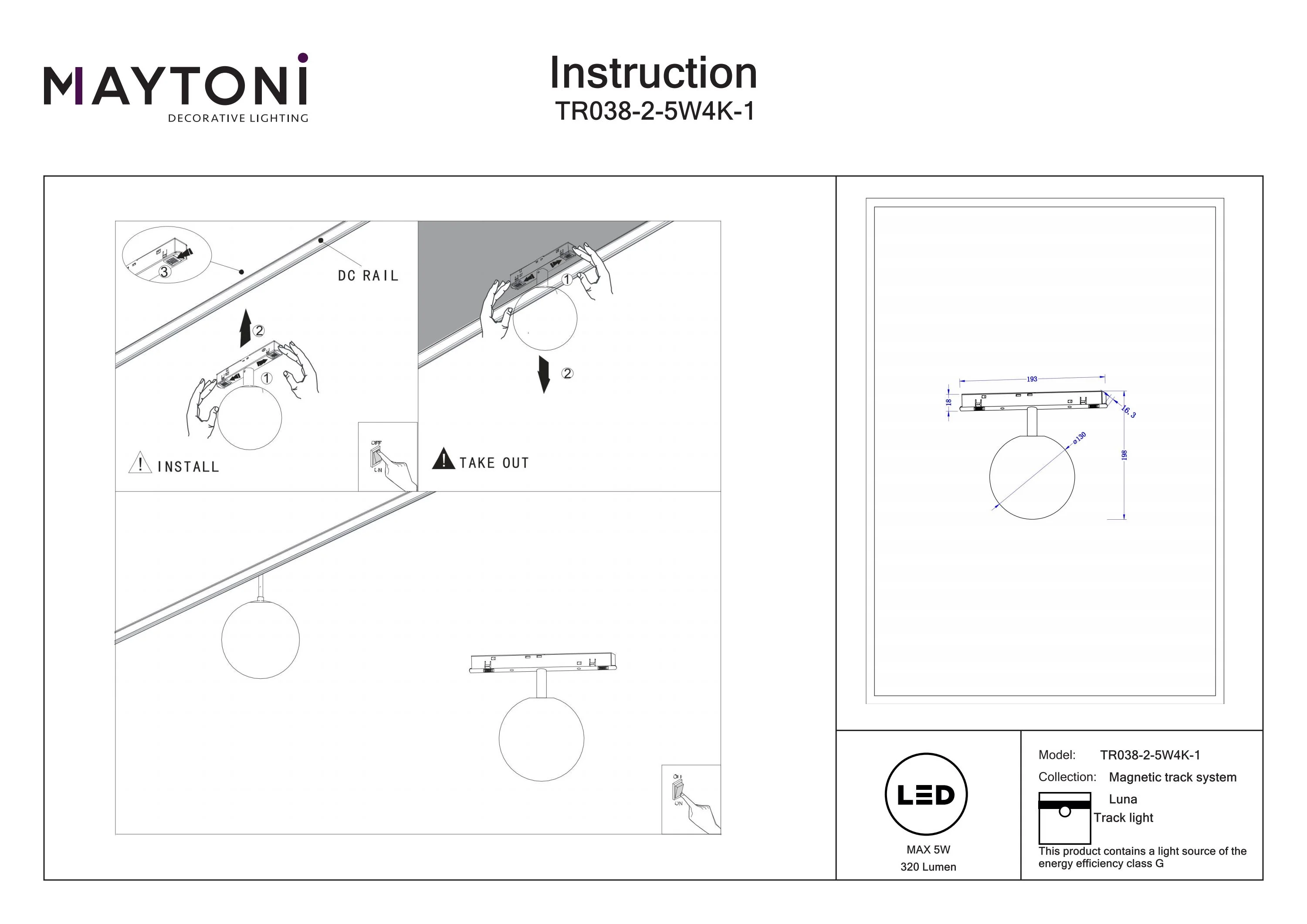 Track luminaire Luna Exility 5W 360° - Image 27