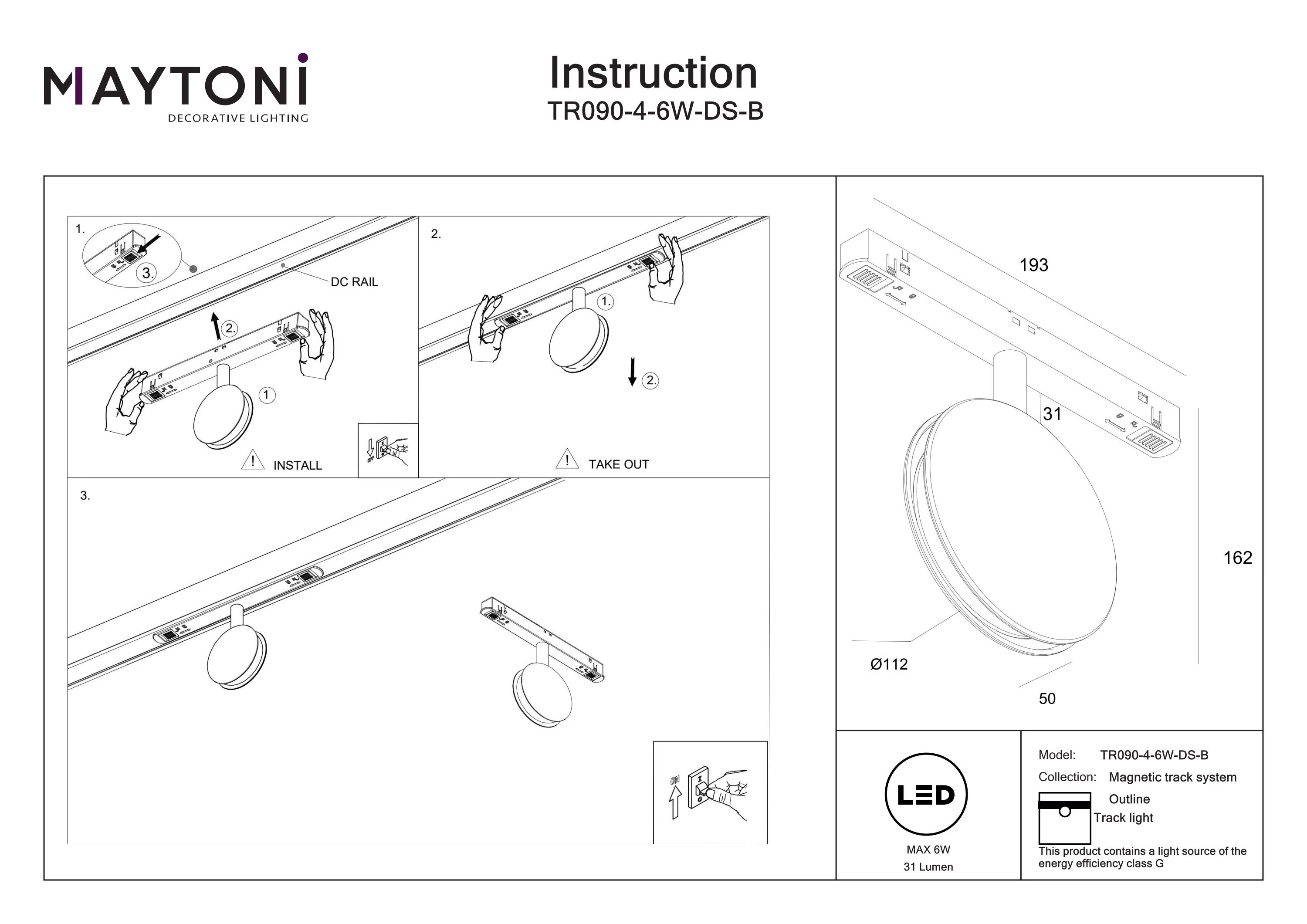 Track luminaire Outline Exility 2700-6000K 6W 180° Dim Smart - Image 11