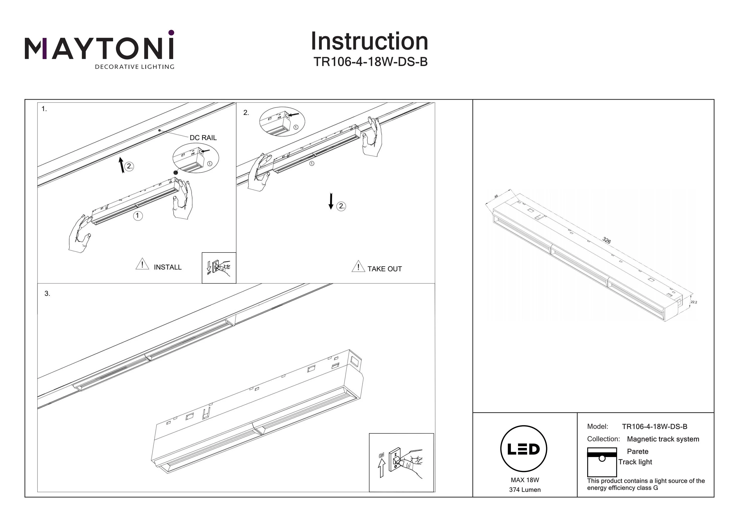 Track luminaire Parete Exility 2700-6000K 120° - Image 29