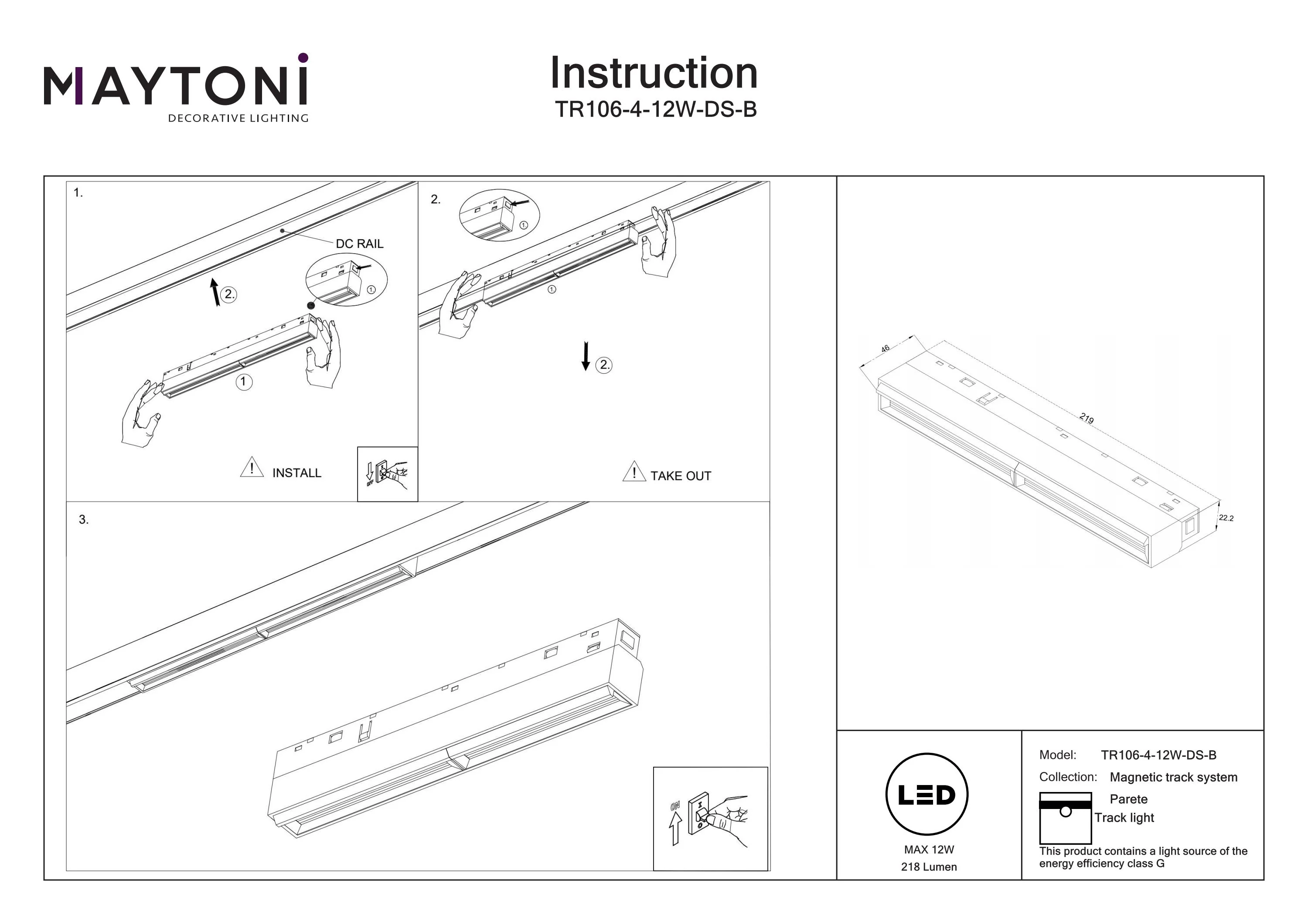 Track luminaire Parete Exility 2700-6000K 120° - Image 9
