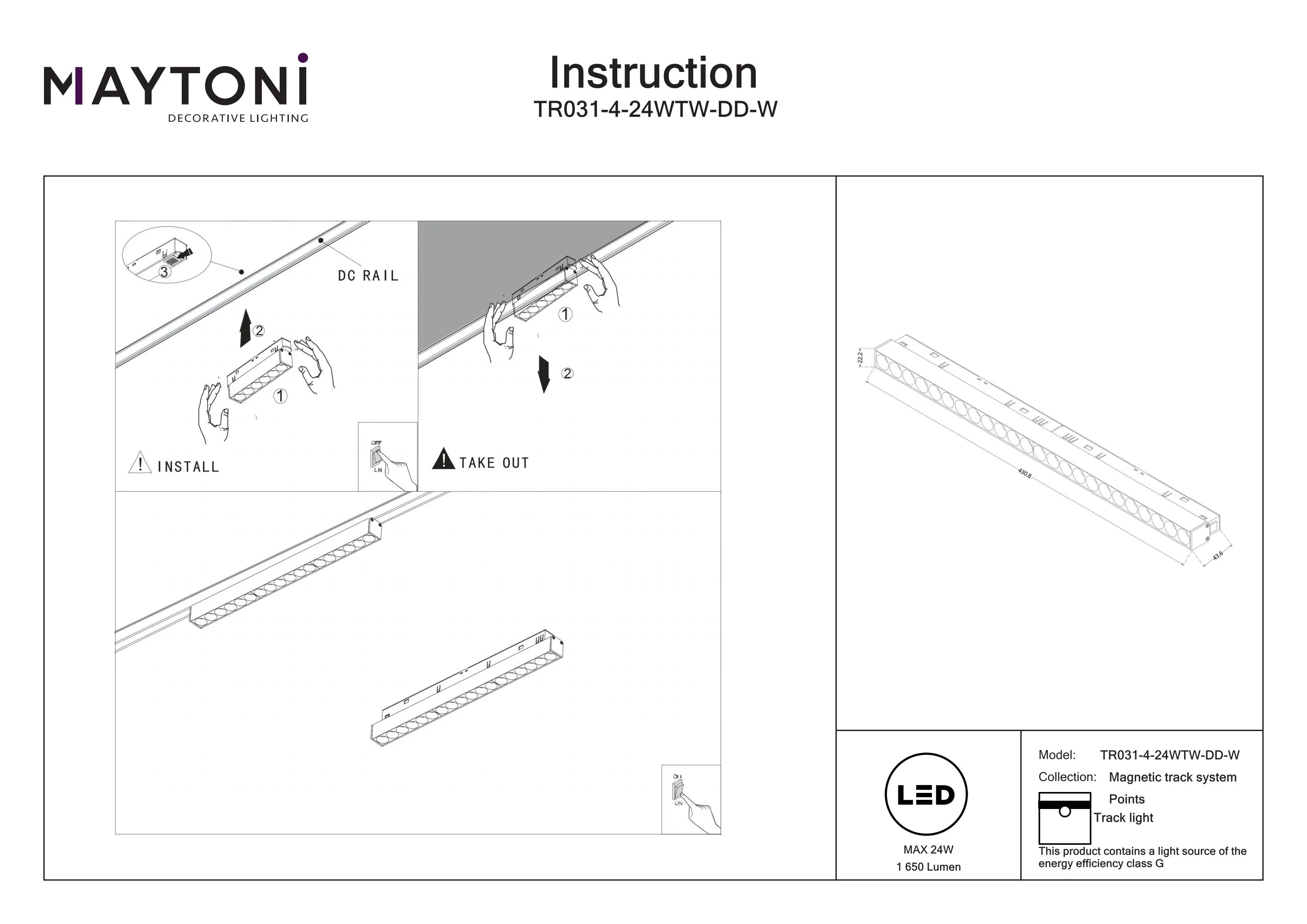 Track luminaire Points Exility 2700-6000K 36° Dim Dali1 - Image 47