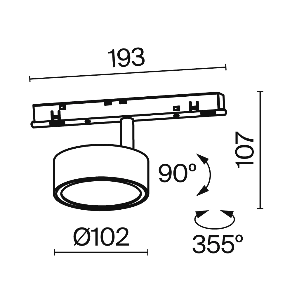 Track luminaire Rado Exility 2700-6000K 18W 120° Dim Dali1 - Image 12