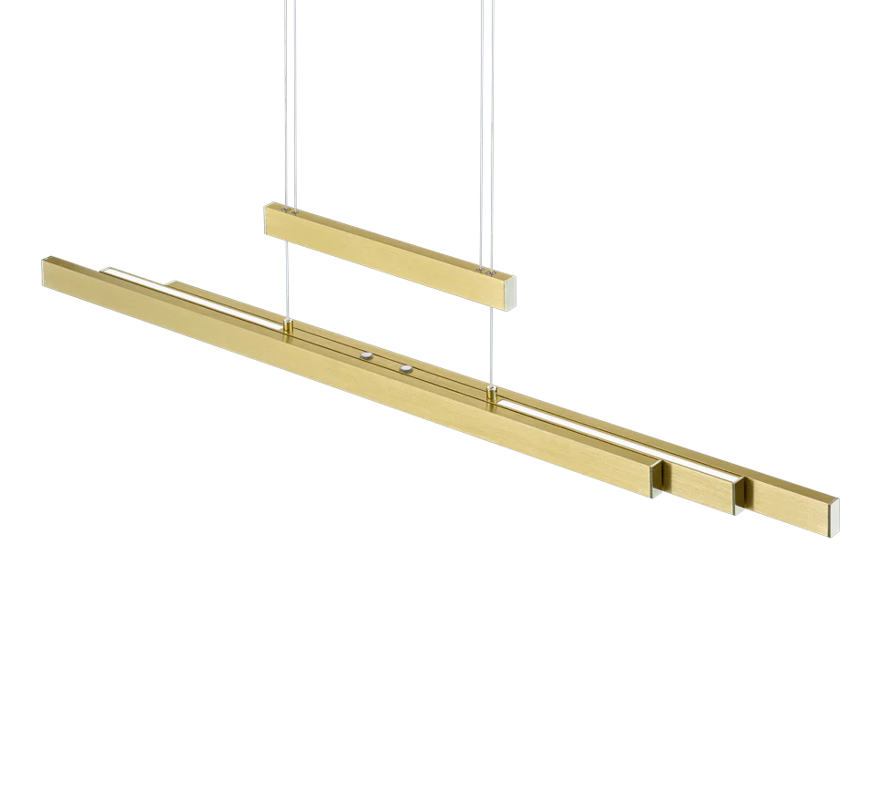 Trajan Extendable LED Linear Pendant - Matt Brass - Promotional Offer - Image 2