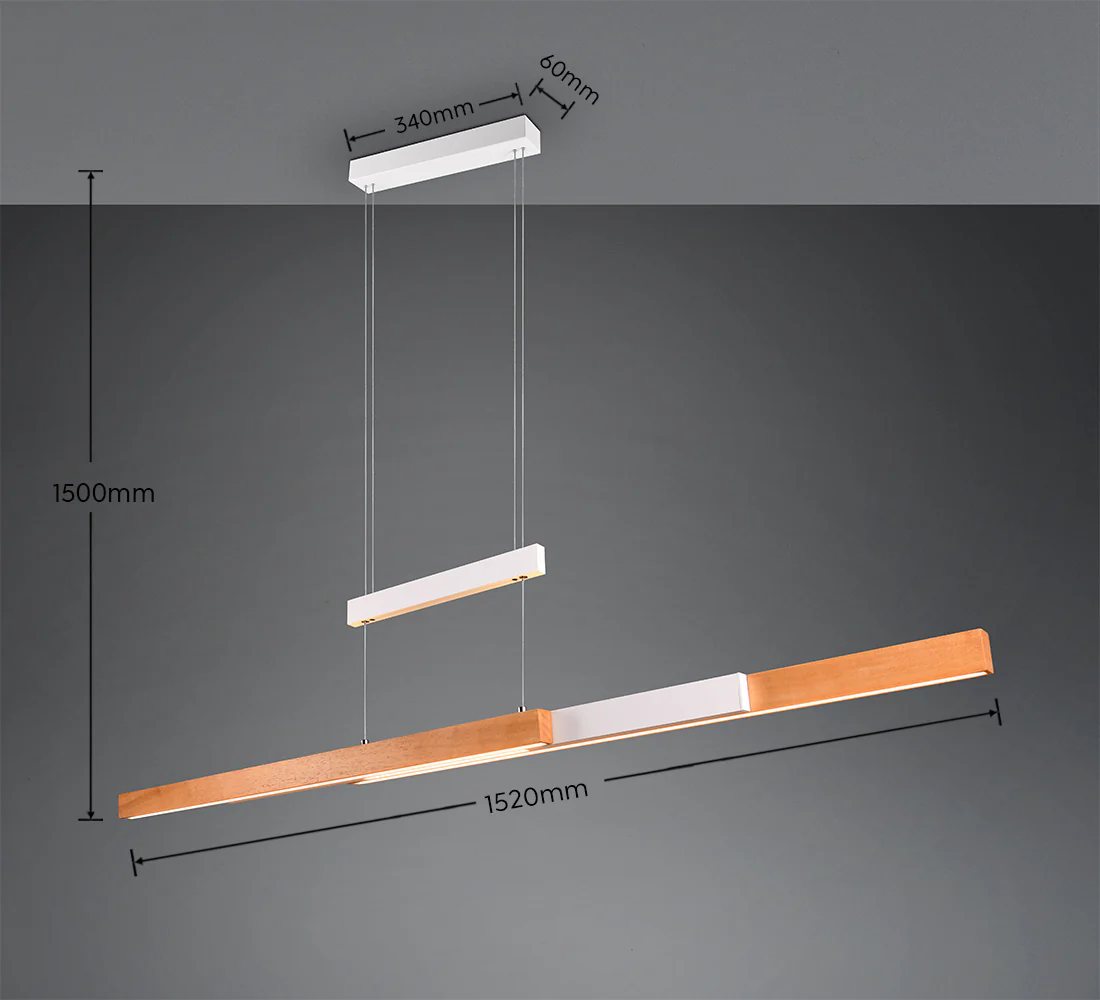 Trajan Extendable LED Linear Pendant - Various Colours - Image 32
