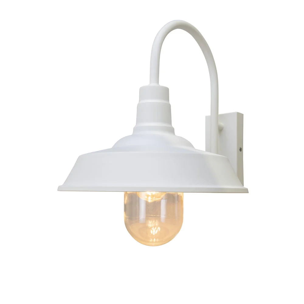 Trapani Wall Light Black/White E27 IP44 - Image 2
