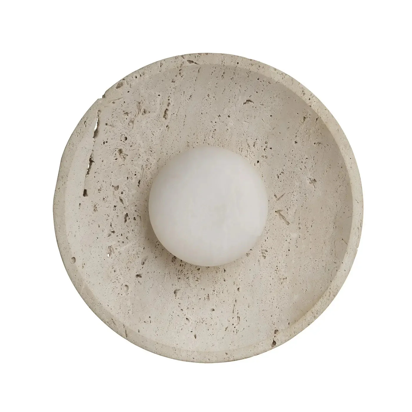 Travertine & Alabaster Diffuser Wall Light - 10 inch - Natural - Image 4