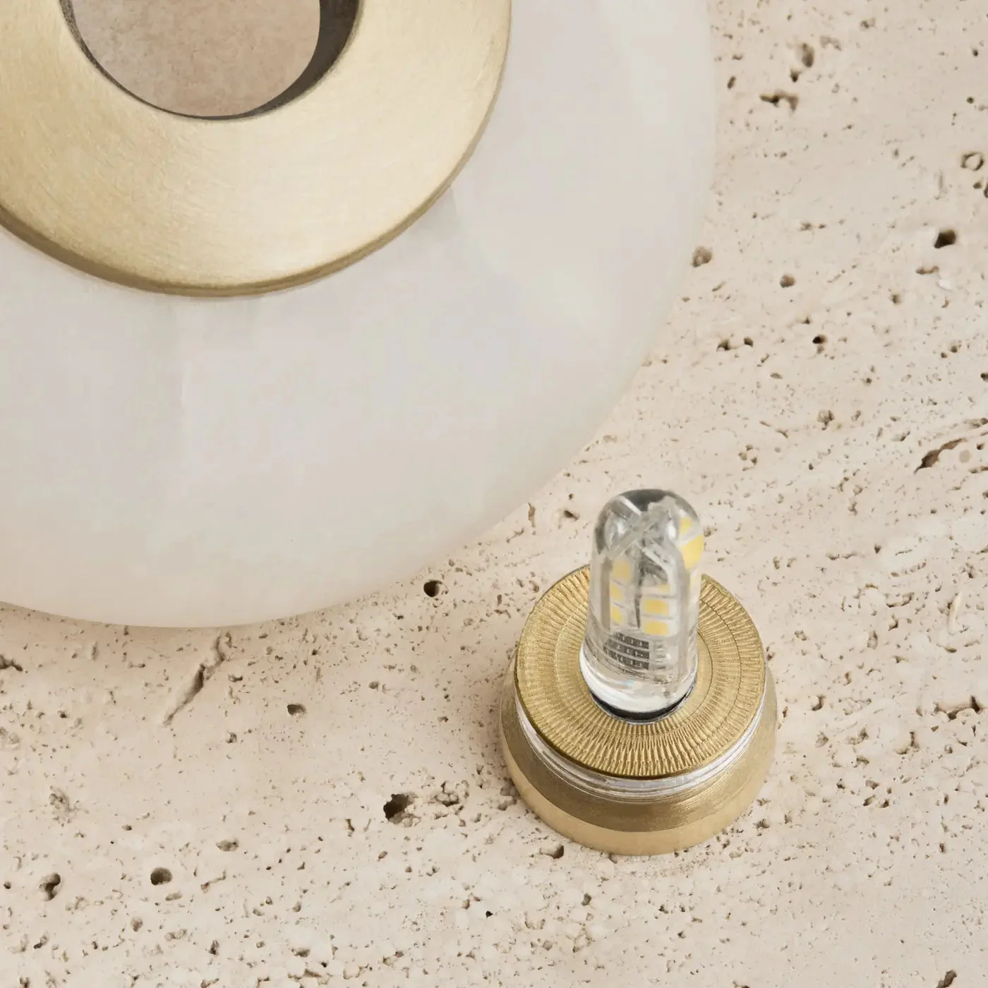 Travertine & Alabaster Diffuser Wall Light - 10 inch - Natural - Image 6