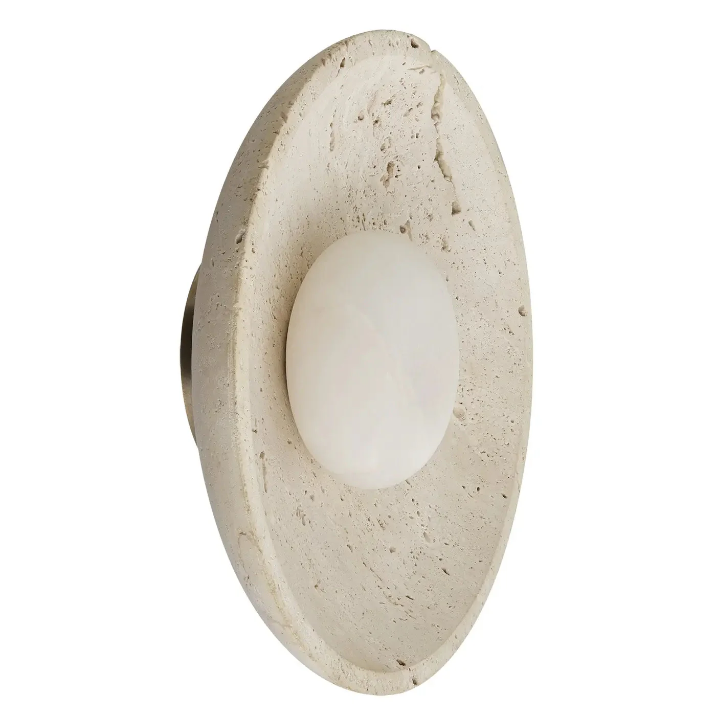 Travertine & Alabaster Diffuser Wall Light - 10 inch - Natural - Image 9