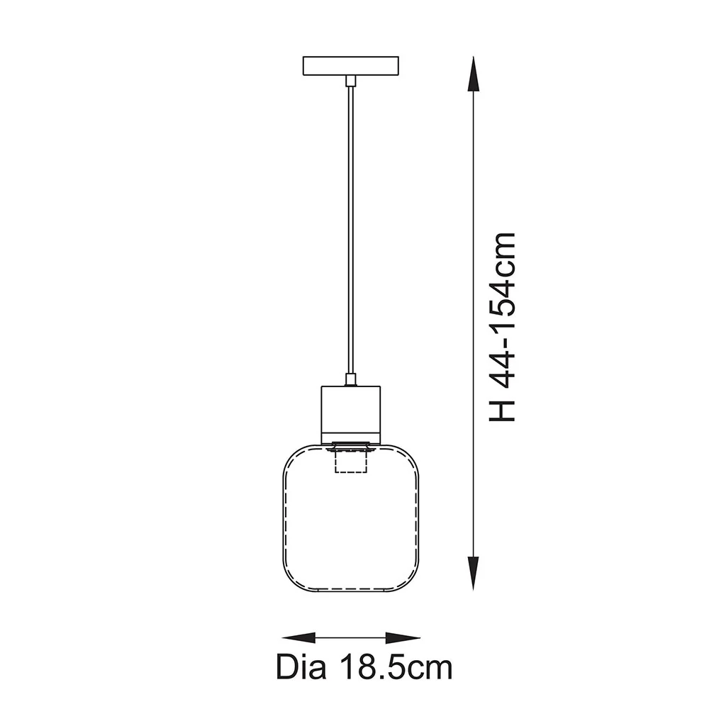 Travi Pendant Light- Clear/ Ribbed Glass Finish - Image 33