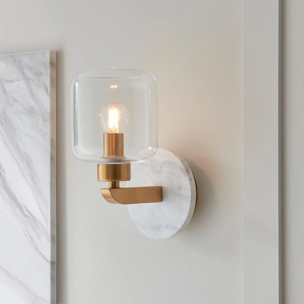 Travi Ribbed/ Clear Wall Light-  Various Base Finishes - Image 19